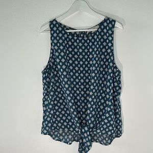 LOFT Blue Grey Sleeveless Blouse